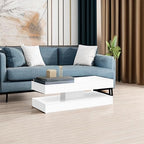 Uspeedy 47.3in Large High Glossy LED Coffee Table - Image 6