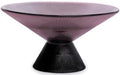 Tapered Glass Decorative Bowl(Purple), 9.8 Inches Handblown Glass Bowl with Modern Two-Tone Cone Shape,Decorative Fruit Bowl for Home Decor, Table Centerpiece, Kitchen Island, and Dining Decor by Unknown
