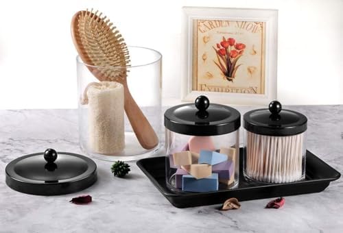 SheeChung Metal Vanity Tray, Bathroom Counter Storage Tray, Black - Image 5