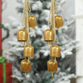2 Pack Gold Metal Vintage Bells with Jute Hanging Rope by VUSKLY