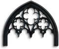 Putuo Decor Gothic Ornament Wall Art, Vintage Victorian Resin Plaque Window Frame, Dark Academia Halloween Spooky Decor Accent Sculpture for Living Room Bedroom Gallery by PUTUODECOR