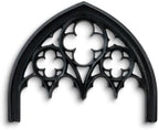 Putuo Decor Gothic Ornament Wall Art, Vintage Victorian Resin Plaque Window Frame, Dark Academia Halloween Spooky Decor Accent Sculpture for Living Room Bedroom Gallery by PUTUODECOR