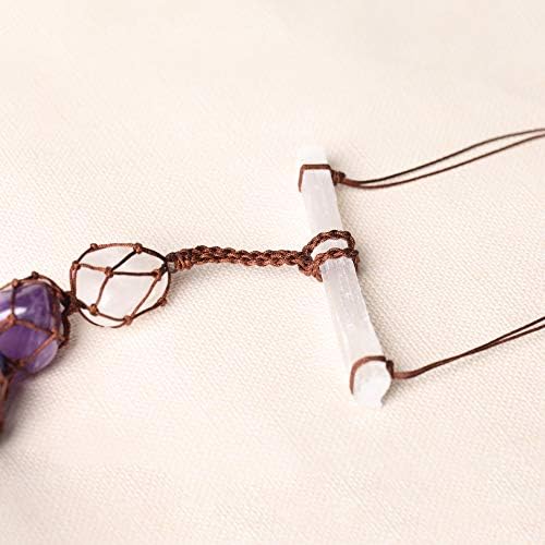 7 Chakra Stones Healing Crystals Hanging Ornament Chakra Tassel Christmas Ornaments Pendulum Good Luck for Home Decoration - Image 4
