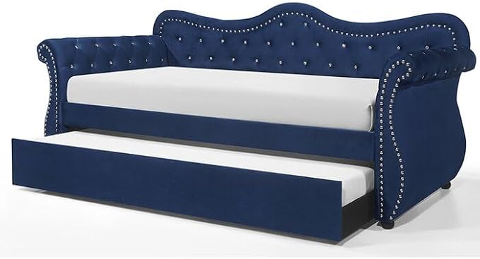 Modern Luxury Upholstery Crystal Tufted Trundle - Image 5