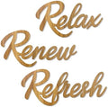 3 Pcs Bathroom Wall Decor Bathroom Wall Art Relax Renew Refresh by HeavenlyWeddingsbyAngelLLC