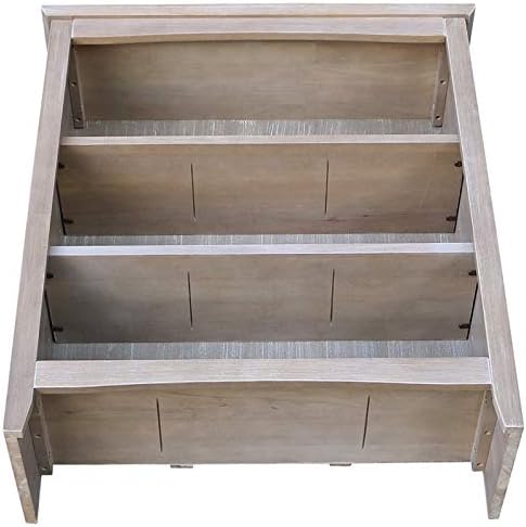 IC International Concepts, Shaker Solid Wood Bookcase, 2 Adjustable Shelves - Image 7