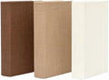 Set of 3 Modern Linen Wood Decorative Book Boxes,Earthy Neutral Faux Books by DECOR4SEASON