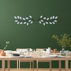 Zhengmy 2 Pcs Metal Leaf Wall Art Vine Branch Decor,Retro White - Image 6