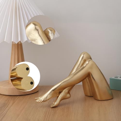 Golden Legs Sculpture Resin Statues Home Decor (Bowed Leg) - Image 5