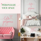 Hicarer Metal Hello Gorgeous Wall Art Minimalist Pink Wall Decor - Image 4