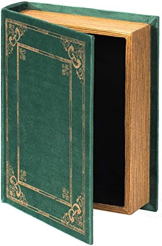 VW Vintiquewise Decorative Vintage Book Shaped Trinket Storage Box- Green by Vintiquewise