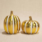 FESTGLOX 2Pcs Resin Pumpkin Figurines, Fall Thanksgiving Decor by FESTGLOX
