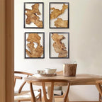 Modern Wood Wall Decor- Natural wood Handcrafted Rustic Charm for Your Home - Perfect for Living Room, Bedroom,Kitchen,or Office (Irregular*4) - Image 3