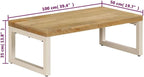 Solid Mango Wood Coffee Table 39.4"x19.7"x13.8" Rectangular Accent Table - Image 2