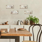 4 Pieces Beige Bathroom Decor Farmhouse Bible Verses Wall Decor Christian Signs Religious Art for Home Motivational Prayer Wall Art for Living Room Office Bedroom Bathroom(Beige, 10x4") - Image 2