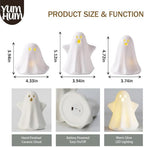 3PCS Light Up White Ghosts for Halloween Decorations - Image 2