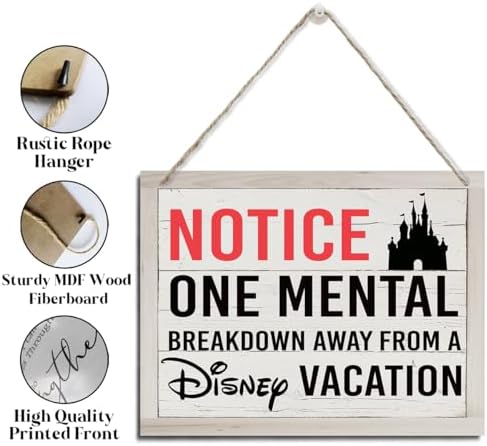 Funny Notice Sign, Farmhouse Home Wall Decoration Sign, Rustic Hanging Wood Plaque Sign, Decorative Wooden Wall Sign, Disney Decor, Wall Decor Art, Farmhouse Wood Sign - Image 3