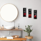 DONFENTHY 3 Pcs Red Bedroom Decor Red Rose Wooden Wall Decor Red Bathroom Inspirational Farmhouse Office Decor With SHE Bible Words Signs For Women Girl Bedroom Home (12x4Inch) - Image 7
