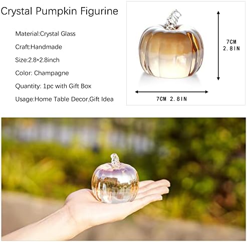 2.8’’ Crystal Pumpkin Figurine Small Glass Pumpkins For Decorating Harvest - Image 2