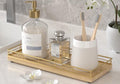 Wooden Decorative Tray, Oak 11.2" L Kitchen Countertop Soap Sponge Holder for Dresser Perfume Tray Jewelry Candle Nightstand Table Centerpieces for Dining Room Decor Natural by Focusonit