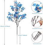 8Pcs Artificial Babys Breath Flowers Real Touch Fake Blue Flower Decoration - Image 6