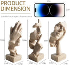aboxoo Large 3 Pcs Thinker Statue, Silence is Gold Resin Sculptures Decor - Image 7