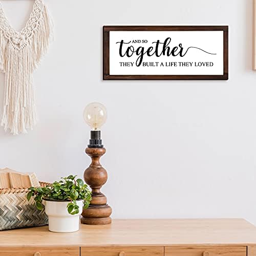 Jetec Together They Built a Life They Loved Rustic Wood Sign, Classic - Image 2