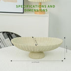 14.5"Large Decorative Long Bowl decor , Fruit Bowls, Key Bowl, Light Gray - Image 3