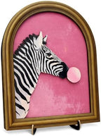 3D Funky Pink Zebra Bubble Gum Wall Art Sign Room Decor by Unknown