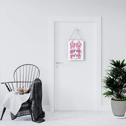 Pink Room Decor Christian Wall Decoration Bedroom Decor for Teen Girls Pink Dorm Room Decoration Bible Verses Wall Decor for Women Gift, Wooden Sign Wall Art Easter Decoration for Farmhouse Home Porch Bedroom Office - Image 6