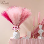 Serwalin 60PCS 17.7" Hot Pink & Blush & Pink Pampas Grass Decor for Home - Image 5