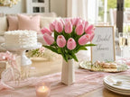 Mandy's 20pcs Artificial Peach Pink Tulips - Image 5