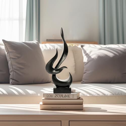 Small Fire Flame Sculpture, Art Modern Abstract Statue, Shelf Accents Decor - Image 2