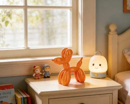 4 Inch Glossy Orange Balloon Dog Sculpture - Image 6