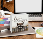 Raccoon Sign - Live Like Someone Left The Gate Open Wooden Box Signs, Raccoon Decor, Farmhouse Trash Panda Wood Decoration Home Decor For Desk Table Shelf 8x8 Inch Decorative Signs & Plaques - Image 5