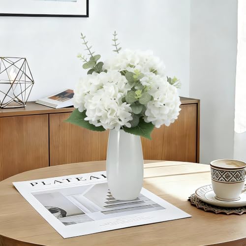 55pcs Hydrangea Artificial Flowers, Silk Fake Flower for Home Vase Decor - Image 6