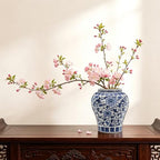 Small Blue and White Ginger Jar with Gilt Edges, Ceramic Ginger Jar with Lid, Exquisite Floral Patterns Chinoiserie Tea Storage Jar for Living Room, Kitchen & Coffee Corner - Image 6