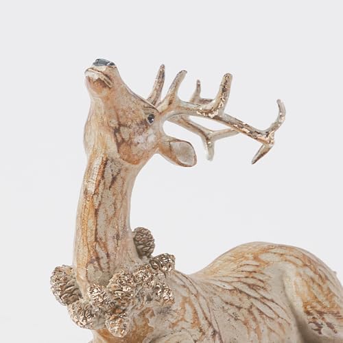 DN DECONATION 2pcs Reindeer Christmas Figurines, Tabletop Christmas Decor - Image 6