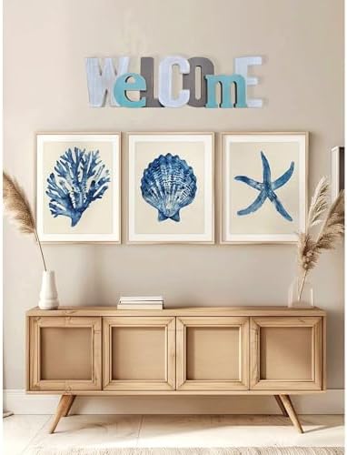 Welcome Wood Freestanding Stacking Alphabet Sign 16x5 Inches - Image 3