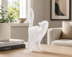 7 Inch White Proud Cat Statue - Image 5
