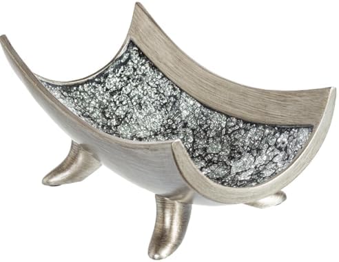 Creative Scents Schonwerk Silver Centerpiece Bowl - Coffee Table Decor - Centerpiece Table Decorations for Dining Room Living Room or Entry Table - Decorative Bowl - Best Wedding/Birthday Gift by CreativeScents