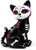 GoGnome Halloween Sugar Black Cat Skeleton Figurine, Cute Resin Statue with Skull Face & Skeleton Tabletop Decoration for Home Mantel Shelf (Black Cat) by GoGnome