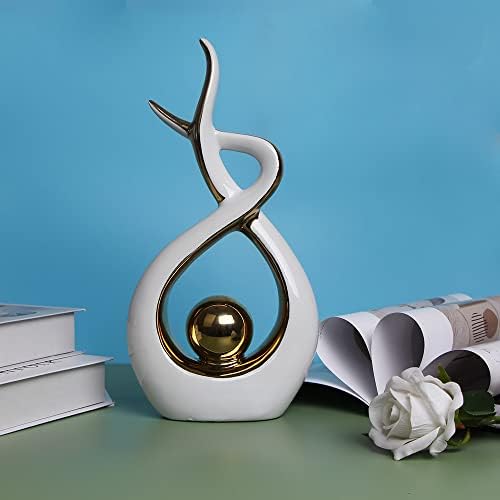 Norrclp Home Decor Modern Abstract Art Ceramic Statue Table Decor (Large) - Image 2