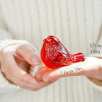 2 Pack 3" Red Glass Bird Figurine Blown Glass Birds Gifts for Animal Lovers - Image 5