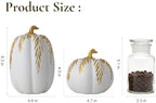 Pumpkin Decor, Set of 2 Decorative Pumpkins, Thanksgiving Decor - Image 4