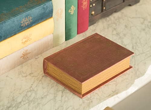 Decorative Vintage Book Shaped Trinket Storage Box - Brown - Image 6