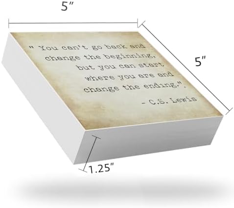 Inspirational Quotes Office Decor for Men, Rustic Wooden Block Plaque Box Sign for Home Office Desk Shelf Table, Motivational Wall Decor Inspirational Gifts for Women Men Friends - C.S. Lewis - Image 7