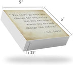 Inspirational Quotes Office Decor for Men, Rustic Wooden Block Plaque Box Sign for Home Office Desk Shelf Table, Motivational Wall Decor Inspirational Gifts for Women Men Friends - C.S. Lewis - Image 7