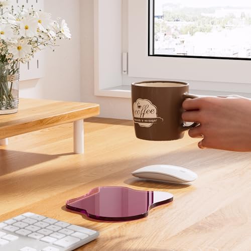 Acrylic Coaster for Desk, Clear Bar Drink Coaster, Clear Cloud Shape Coffee Cup Coaster, Perfect for Tabletop Protection and Accessories Display. - Image 2