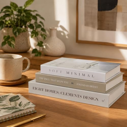 3 PCS Faux Decorative Books for Home Decor-Coffee Table Books Decor-Aesthetic Fake/Faux Books for Decoration,libros Decoration for Coffee Table, Shelf Accessories (Eight THE Space Soft) - Image 2